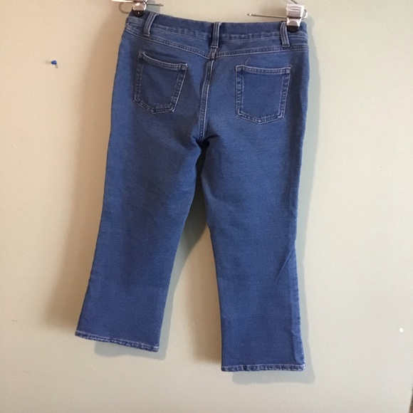 No Boundaries Stretch junior denim Capri Vest Set SZ M/7 Made in Kenya Preowned - Picture 4 of 11